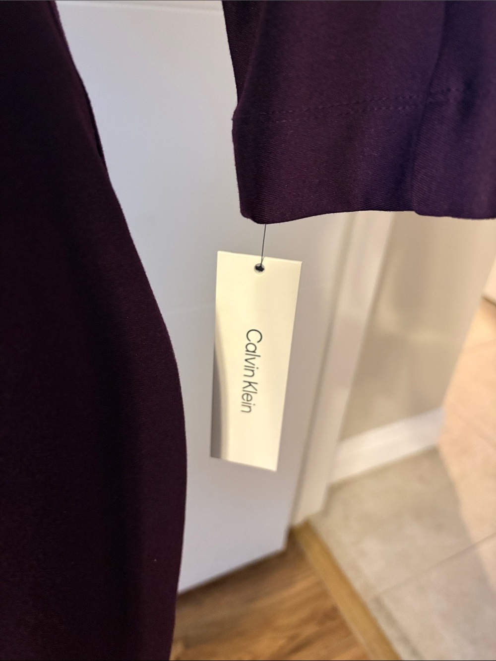 Calvin Klein Plum Boat-Neck Midi Dress - Picture 2 of 5
